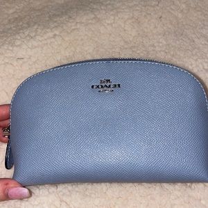 Blue Coach Makeup Bag